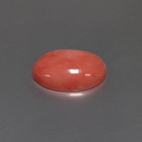 4.05克拉天然粉色珊瑚，椭圆形切割，14×9.9毫米，不透明