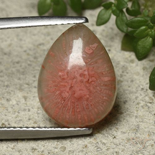 5.12ct 天然 彩色 珊瑚, 梨形, 半透明, Photo A