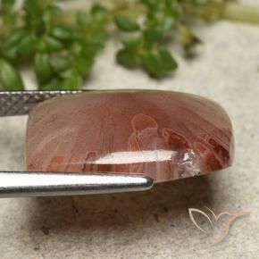 5.47克拉天然珊瑚，垫形剪裁，半透明