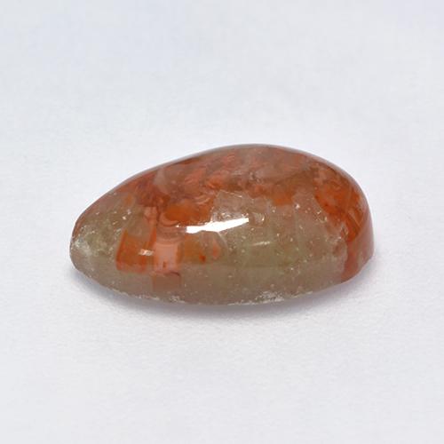 3.39克拉天然多色珊瑚，梨形，13×8.2毫米，半透明