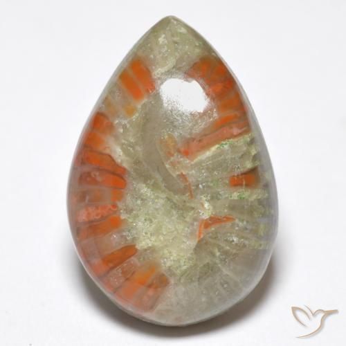 6.76ct 天然 彩色 珊瑚, 梨形, 不透明