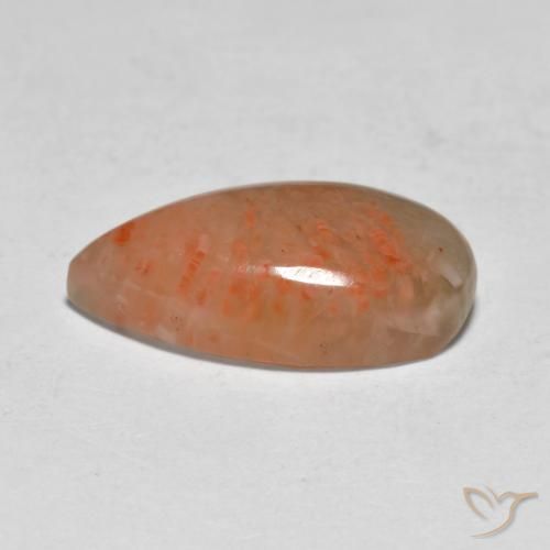 5.79克拉天然珊瑚，梨形，半透明
