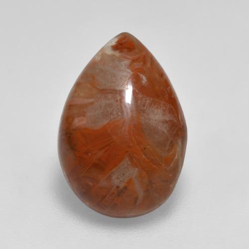 3.56克拉天然珊瑚，梨形，半透明