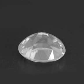 5.36克拉天然白色丹泉石，椭圆形切割，12.3×9.8毫米，VVS-VS