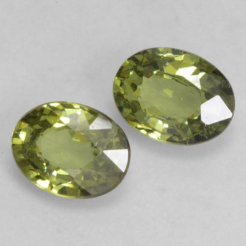 0.74天然绿色翠榴石，椭圆形切割，5.1×3.9毫米，VS-SI