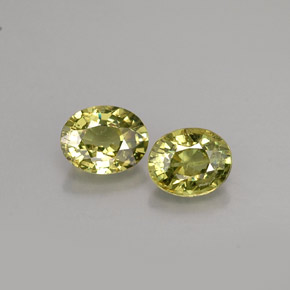 天然黄金色翠榴石，椭圆形切割，5×3.9毫米，VS