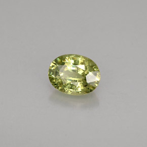 0.44克拉天然绿色翠榴石，椭圆形切割，5.1×3.9毫米，VS-SI