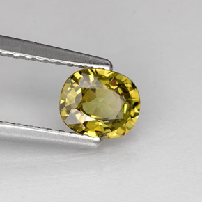 0.62克拉天然绿色翠榴石，椭圆形切割，5.7×4.8毫米，VS