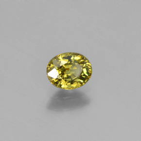 0.58克拉天然绿色翠榴石，椭圆形切割，5.4×4.4毫米，VS