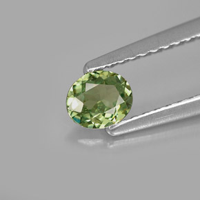 0.29克拉天然绿色翠榴石，椭圆形切割，4.8×4毫米，VVS-VS
