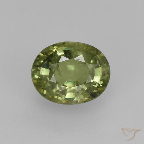 0.49ct 天然 浅绿色 钙铁榴石, 椭圆形, VS-SI