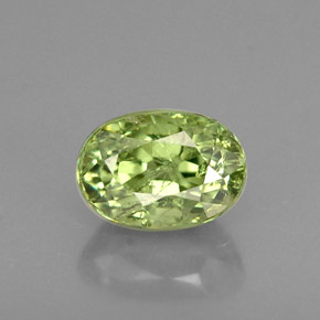 0.80克拉天然绿色翠榴石，椭圆形切割，5.8×4.1毫米，VS-SI