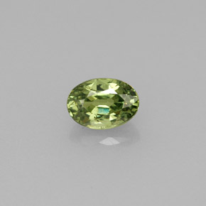 0.67克拉天然绿色翠榴石，椭圆形切割，5.9×4.1毫米，VVS