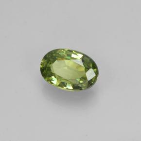 0.48克拉天然绿色翠榴石，椭圆形切割，5.8×4毫米，VS