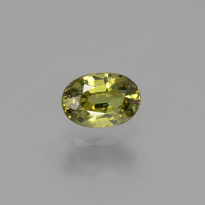 0.64克拉天然绿色翠榴石，椭圆形切割，5.9×4毫米，VVS-VS