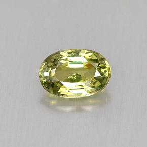 0.65克拉天然绿色翠榴石，椭圆形切割，6.1×4.1毫米，VVS-VS