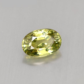 0.65克拉天然绿色翠榴石，椭圆形切割，6.1×4.1毫米，VVS-VS