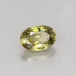 0.68克拉天然绿色翠榴石，椭圆形切割，6.1×4.2毫米，VVS-VS