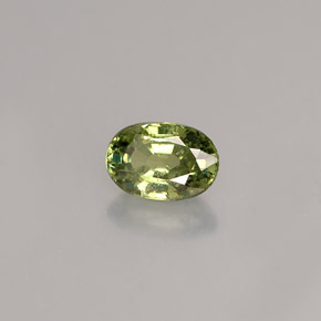0.68克拉天然绿色翠榴石，椭圆形切割，6×4.2毫米，VS-SI