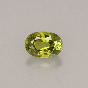 0.63克拉天然绿色翠榴石，椭圆形切割，5.9×4.1毫米，VS