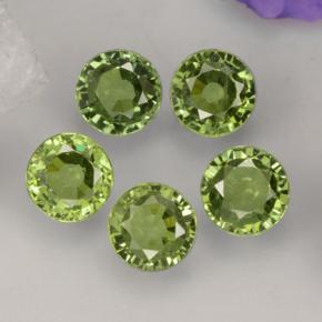 2.21天然绿色翠榴石，圆形切割，4.25毫米，VVS-VS