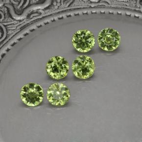 1.40天然绿色翠榴石，圆形切割，3.65毫米，VVS-VS