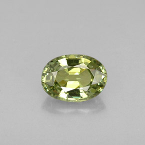 0.62克拉天然绿色翠榴石，椭圆形切割，5.9×4.3毫米，VS