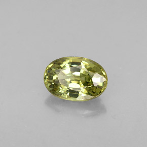 0.63克拉天然绿色翠榴石，椭圆形切割，6×4.1毫米，VVS-VS