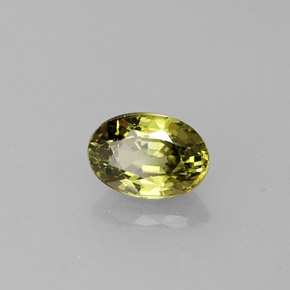 0.65克拉天然绿色翠榴石，椭圆形切割，6×4.2毫米，VVS-VS