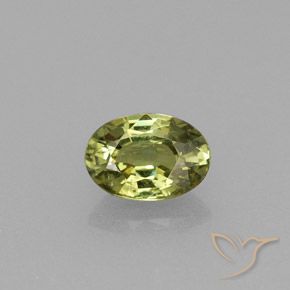 0.61克拉天然绿色翠榴石，椭圆形切割，5.8×4.1毫米，VVS-VS