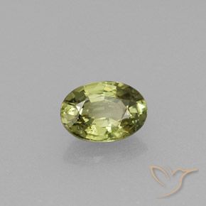 0.61克拉天然绿色翠榴石，椭圆形切割，5.8×4.1毫米，VVS-VS