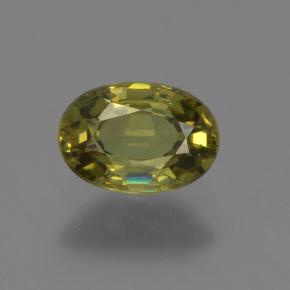 0.63克拉天然绿色翠榴石，椭圆形切割，6.1×4.2毫米，VS