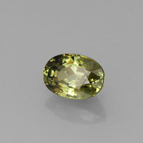 0.75克拉天然绿色翠榴石，椭圆形切割，6.1×4.2毫米，VVS-VS