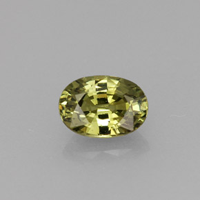 0.70克拉天然绿色翠榴石，椭圆形切割，6.1×4.3毫米，VVS-VS