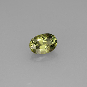 0.66克拉天然绿色翠榴石，椭圆形切割，6×4.2毫米，VVS-VS