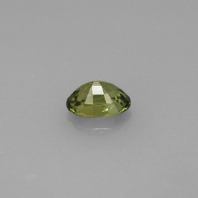 0.66克拉天然绿色翠榴石，椭圆形切割，6×4.2毫米，VVS-VS