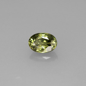 0.74克拉天然绿色翠榴石，椭圆形切割，6.1×4.3毫米，VVS-VS
