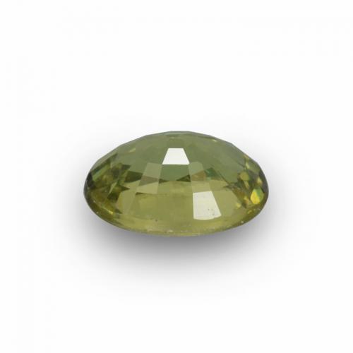 0.65克拉天然绿色翠榴石，椭圆形切割，6.1×4.3毫米，VVS-VS