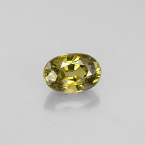 0.75克拉天然绿色翠榴石，椭圆形切割，6.3×4.2毫米，VVS-VS