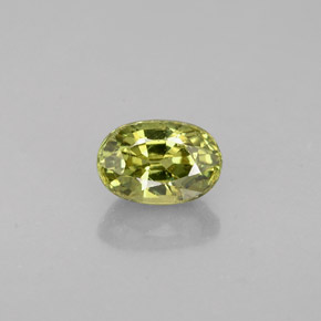 0.75克拉天然绿色翠榴石，椭圆形切割，6×4.1毫米，VVS-VS