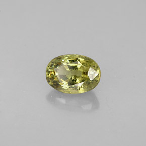 0.71克拉天然绿色翠榴石，椭圆形切割，5.9×4.2毫米，VS