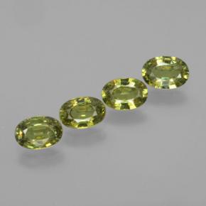 2.22天然绿色翠榴石，椭圆形切割，5.9×4毫米，VVS-VS