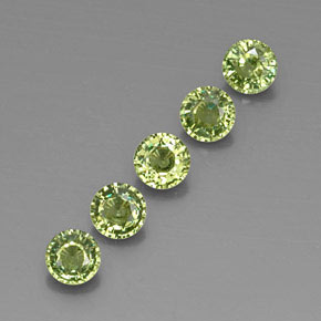 1.79天然绿色翠榴石，圆形切割，4.27毫米，VVS-VS