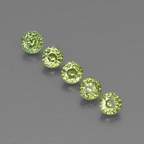 2.16天然绿色翠榴石，圆形切割，4.29毫米，VVS-VS