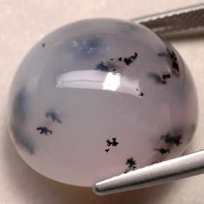 33.46克拉天然多色树枝玛瑙，透明，19.5×18.4毫米，透明/半透明