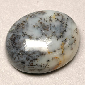 12.90克拉天然多色树枝玛瑙，椭圆形切割，18.4×15.2毫米，不透明