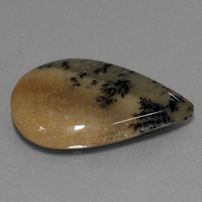 19.92克拉天然树枝状玛瑙，梨形，不透明