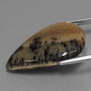 19.92克拉天然树枝状玛瑙，梨形，不透明