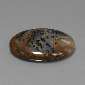 31.59克拉天然树枝状玛瑙，椭圆形切割，不透明