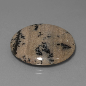 36.61克拉天然树枝状玛瑙，圆形切割，不透明